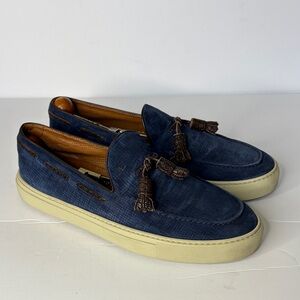 Fratelli Rossetti Blue Suede Tassel Excellent Condition Loafer Sneaker